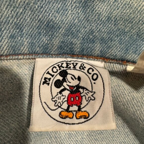 Vintage 90s Disney Mickey Mouse Denim Trucker Jacket Men’s S (Fits M) Almost New - Picture 5 of 10